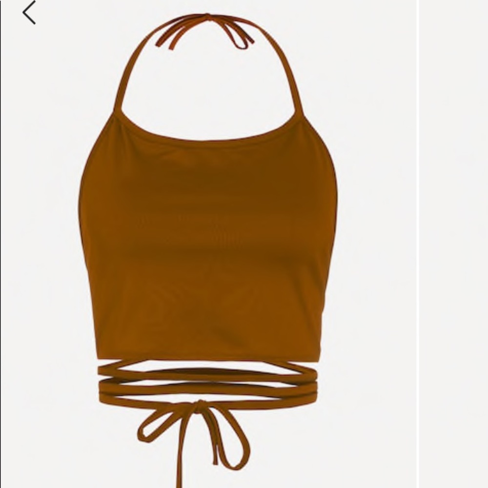 tan halter top
